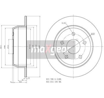 Brzdový kotouč MAXGEAR 19-2544