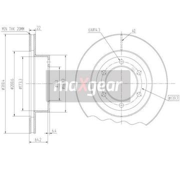 Brzdový kotouč MAXGEAR 19-2549