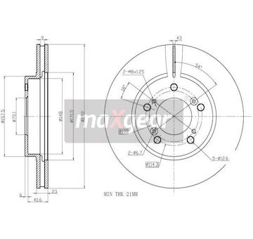Brzdový kotouč MAXGEAR 19-2554
