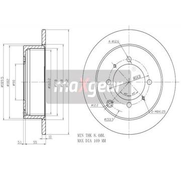 Brzdový kotouč MAXGEAR 19-2557