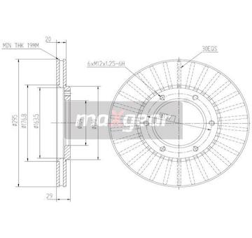 Brzdový kotouč MAXGEAR 19-2608