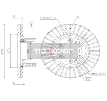 Brzdový kotouč MAXGEAR 19-2649