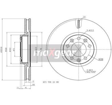 Brzdový kotouč MAXGEAR 19-2749