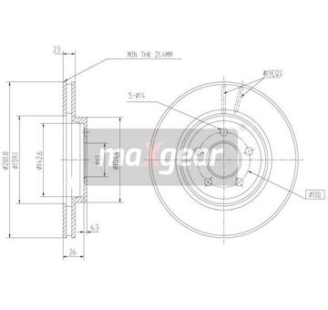 Brzdový kotouč MAXGEAR 19-2784