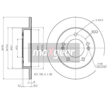 Brzdový kotouč MAXGEAR 19-2855
