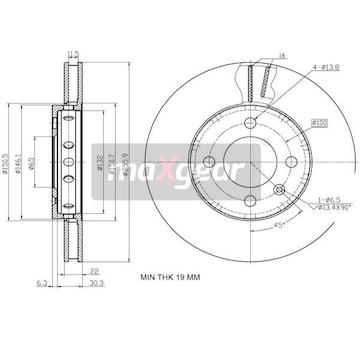 Brzdový kotouč MAXGEAR 19-2856