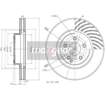 Brzdový kotouč MAXGEAR 19-2859