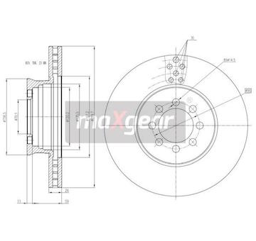 Sada brzdových destiček, kotoučová brzda MAXGEAR 19-3148
