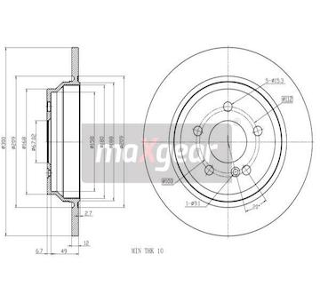 Brzdový kotouč MAXGEAR 19-3186