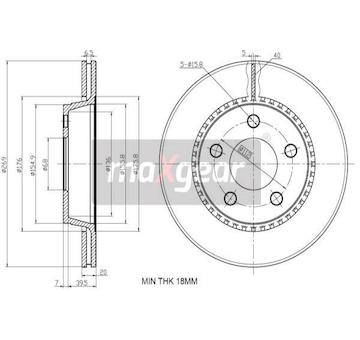 Brzdový kotouč MAXGEAR 19-3187