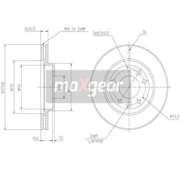 Brzdový kotouč MAXGEAR 19-3188