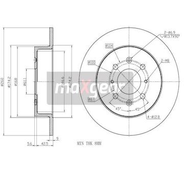 Brzdový kotouč MAXGEAR 19-3189