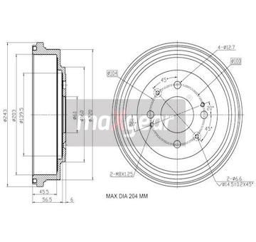 Brzdový buben MAXGEAR 19-3192