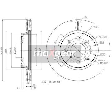 Brzdový kotouč MAXGEAR 19-3200MAX