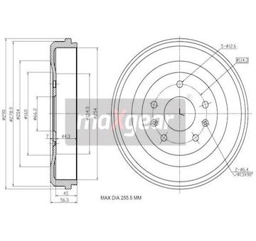 Brzdový buben MAXGEAR 19-3202