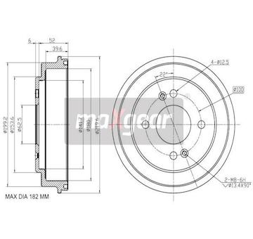 Brzdový buben MAXGEAR 19-3203