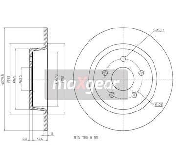 Brzdový kotouč MAXGEAR 19-3206