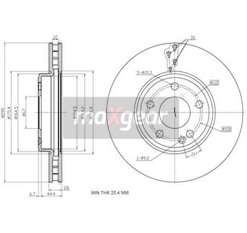 Brzdový kotouč MAXGEAR 19-3209