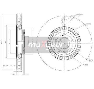 Brzdový kotouč MAXGEAR 19-3210