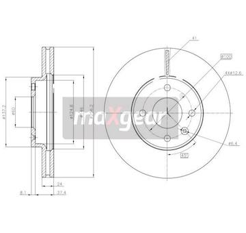 Brzdový kotouč MAXGEAR 19-3212