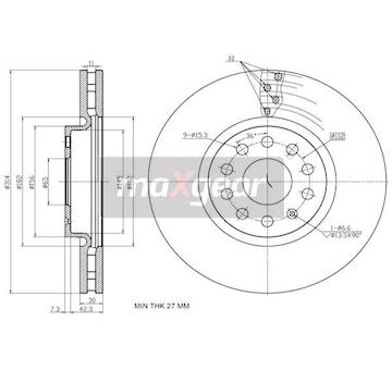 Brzdový kotouč MAXGEAR 19-3215