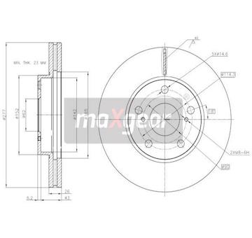 Brzdový kotouč MAXGEAR 19-3216