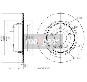 Brzdový kotouč MAXGEAR 19-3219