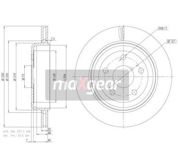 Brzdový kotouč MAXGEAR 19-3225