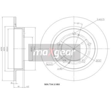 Brzdový kotouč MAXGEAR 19-3227