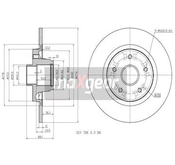 Brzdový kotouč MAXGEAR 19-3228