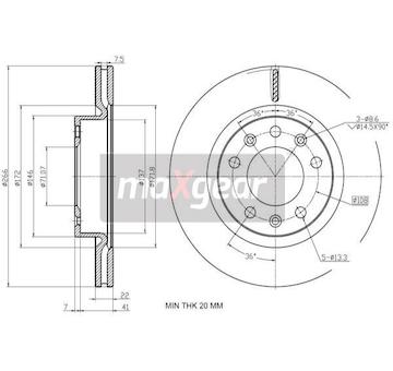 Brzdový kotouč MAXGEAR 19-3237