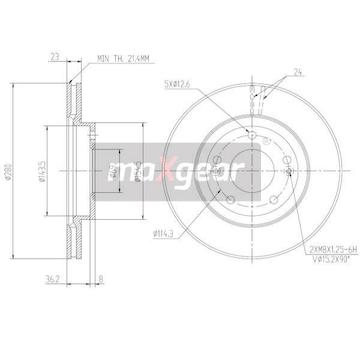 Brzdový kotouč MAXGEAR 19-3239