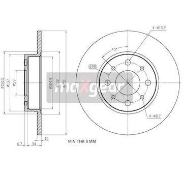 Brzdový kotouč MAXGEAR 19-3338