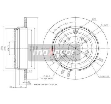 Brzdový kotouč MAXGEAR 19-3339