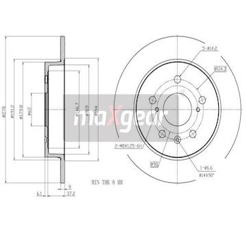 Brzdový kotouč MAXGEAR 19-3350