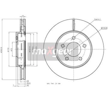 Brzdový kotouč MAXGEAR 19-3352