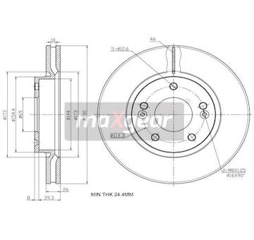 Brzdový kotouč MAXGEAR 19-3354