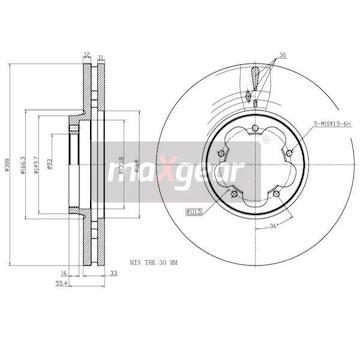 Brzdový kotouč MAXGEAR 19-3358