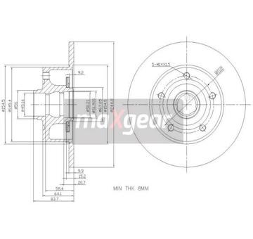Brzdový kotouč MAXGEAR 19-3362