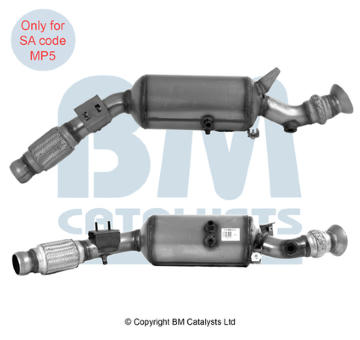 Filtr sazových částic, výfukový systém BM CATALYSTS BM11461H