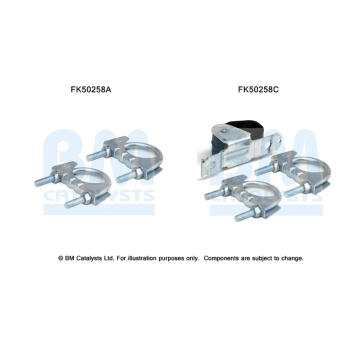 Montážní sada, výfuková trubka BM CATALYSTS FK50258
