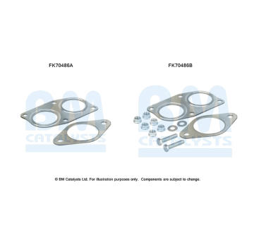 Montážní sada, výfuková trubka BM CATALYSTS FK70486