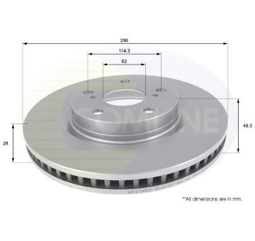 Brzdový kotúč COMLINE ADC01147V