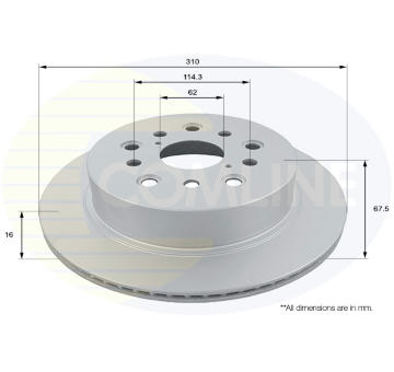 Brzdový kotúč COMLINE ADC01160V