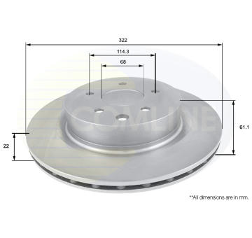 Brzdový kotúč COMLINE ADC0278V