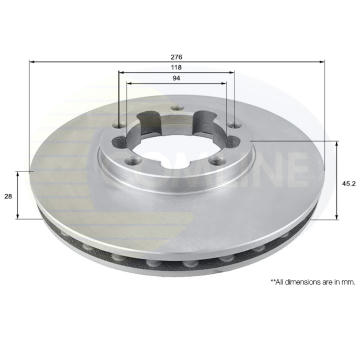Brzdový kotúč COMLINE ADC0280V