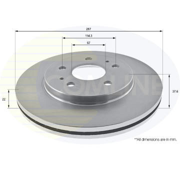 Brzdový kotúč COMLINE ADC0619V