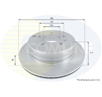 Brzdový kotúč COMLINE ADC1147V