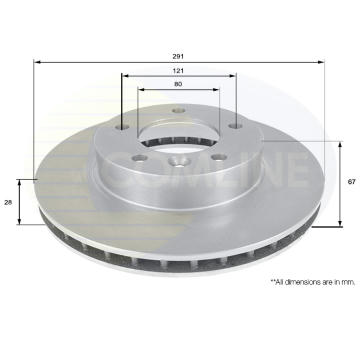 Brzdový kotúč COMLINE ADC1222V