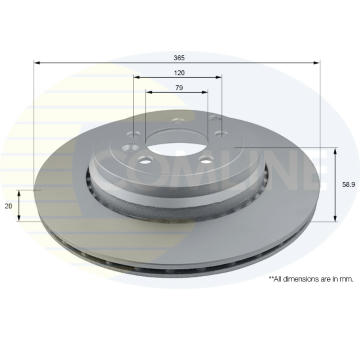 Brzdový kotúč COMLINE ADC1281V